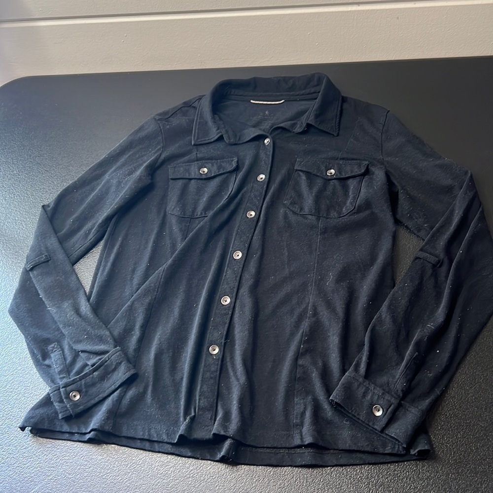 Royal Robbins Standard Fit Black Long Sleeve Button Down SZ Medium